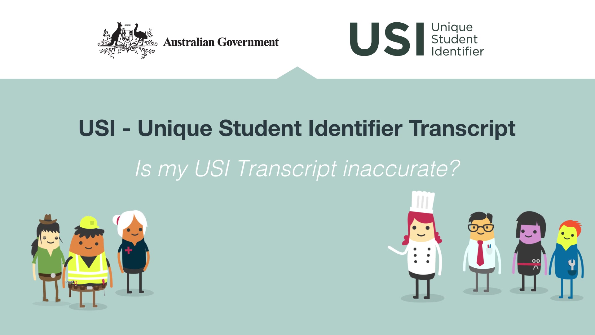 A still from the video ‘Is my USI Transcript inaccurate? video’.